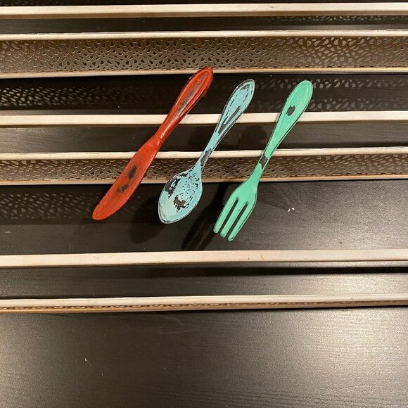 Many new set of 9 fork spoon knife pull/knob total - Picture 1 of 3